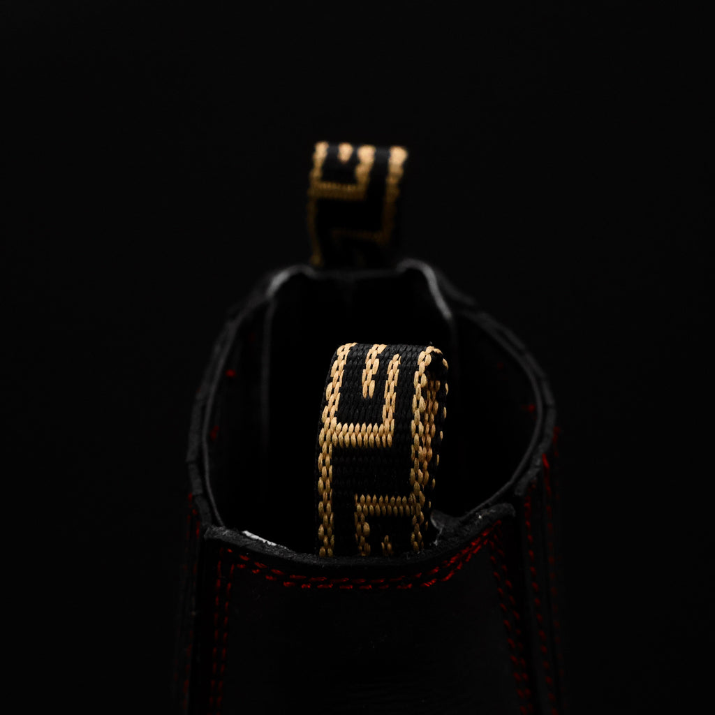 Black Leather Botin with Lightweight Soles - Square Toe