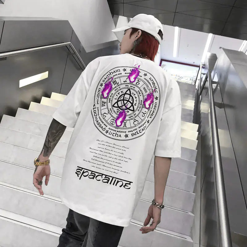 2019 Men's Hip Hop Loose Short Sleeve T-Shirt