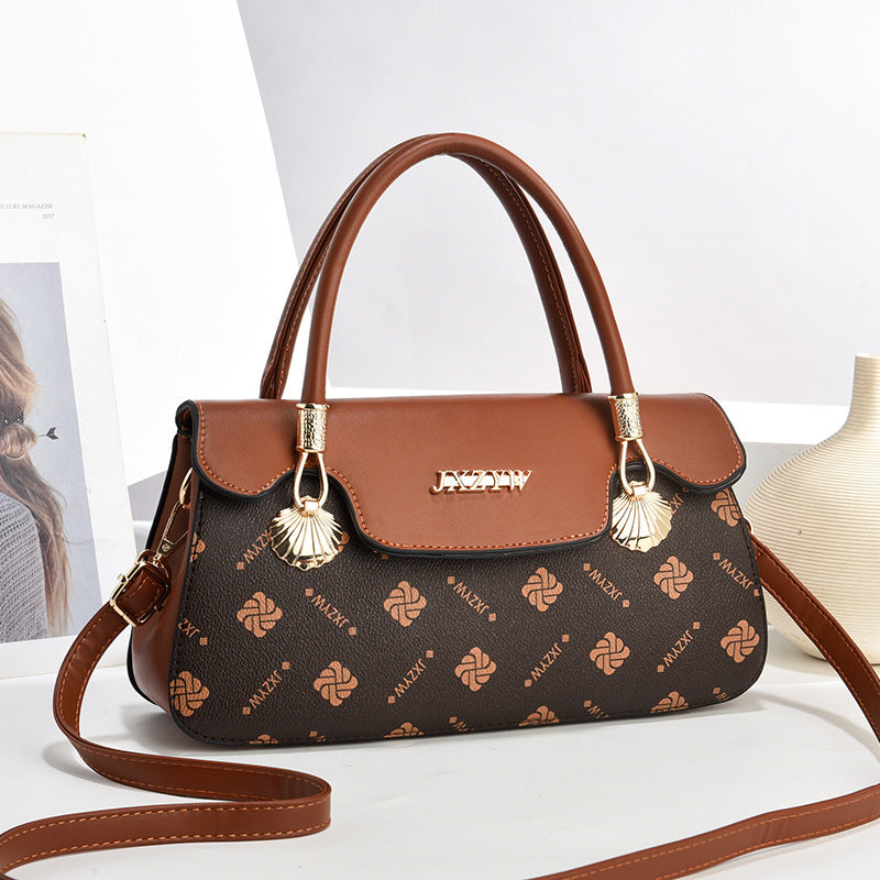 Vintage Exquisite Letter-printed Women's Handbag Fashion Printed Casual Simple Handbag Women's Cross-body Bag