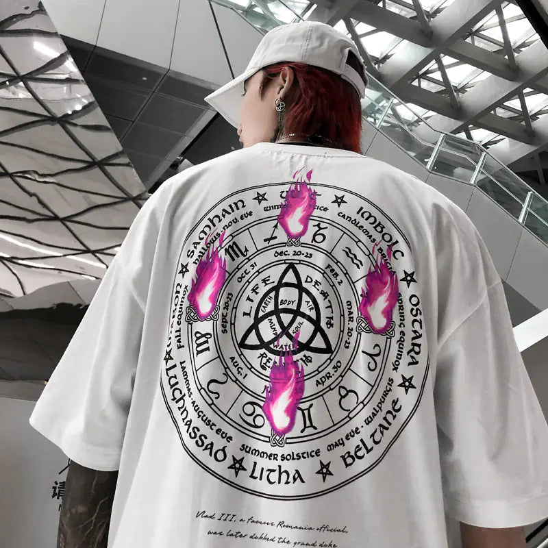 2019 Men's Hip Hop Loose Short Sleeve T-Shirt
